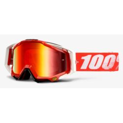 GOGLE 100% RACECRAFT FIRE RED ANTIFOG