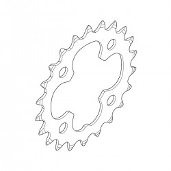 TARCZA FCM532/M530 DEORE 26Z STAL, SREBRNA